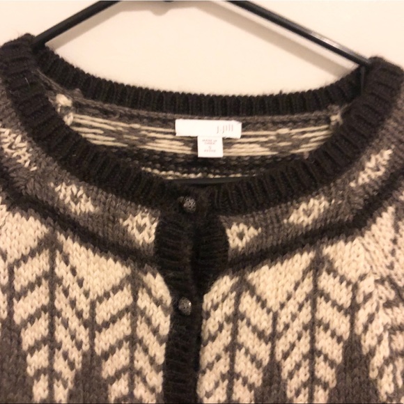 J. jill Fair Island Sweater- spectacular button! - Picture 3 of 4